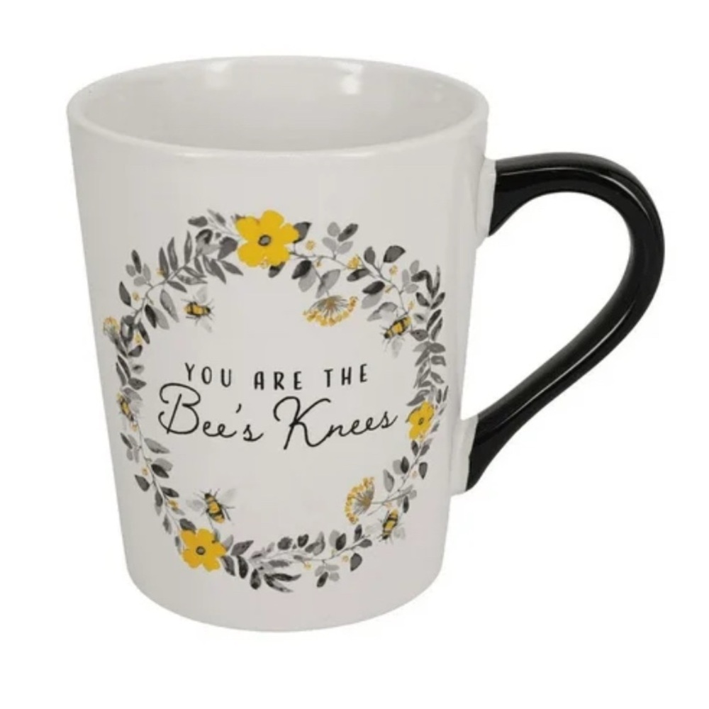 12oz Floral & Bee Mug “You are the Bee’s Knees”